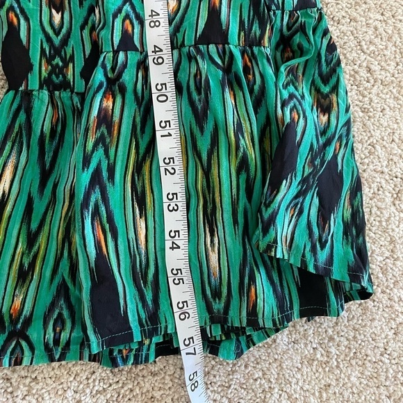 Cynthia Vincent green patterned silk maxi dress size small excellent condition - Picture 11 of 12